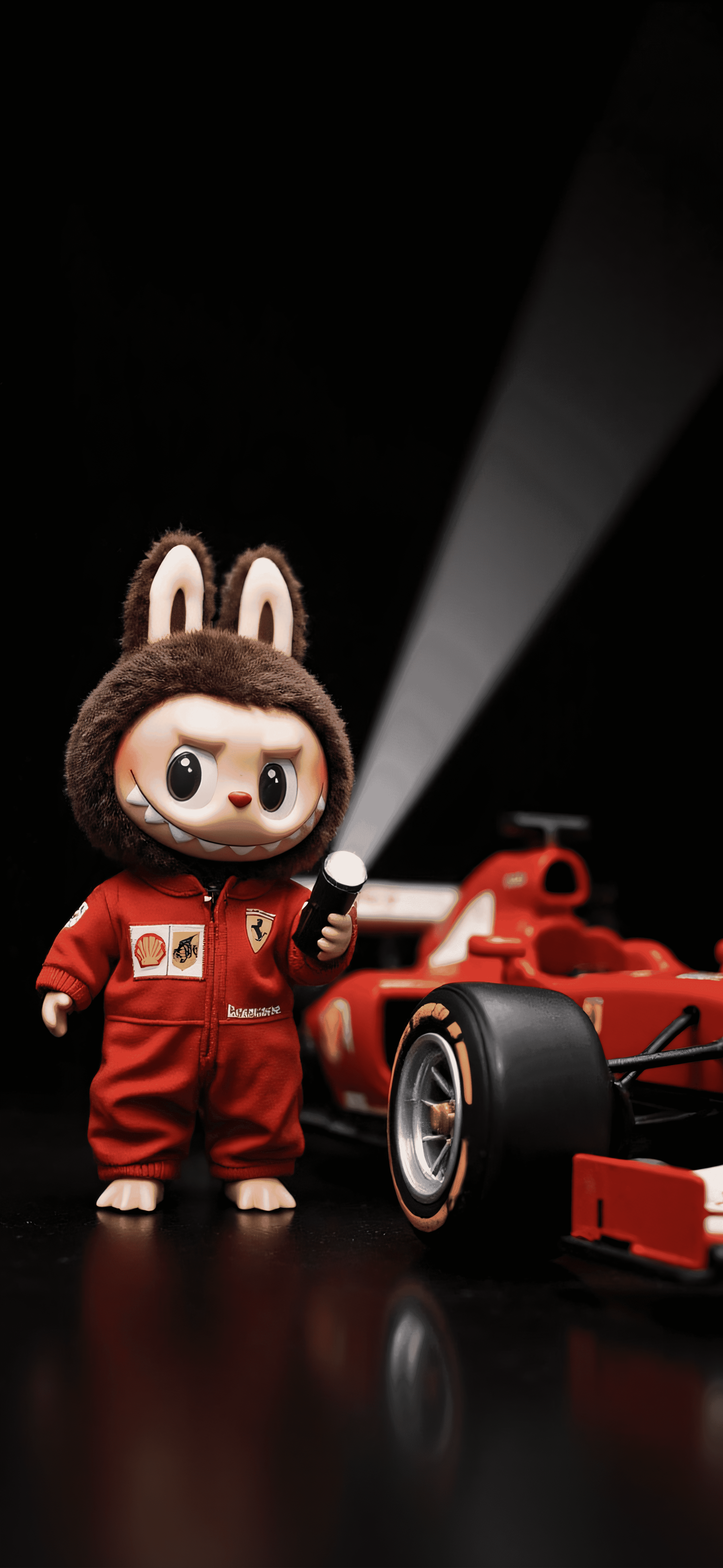 Serious racing driver Labubu