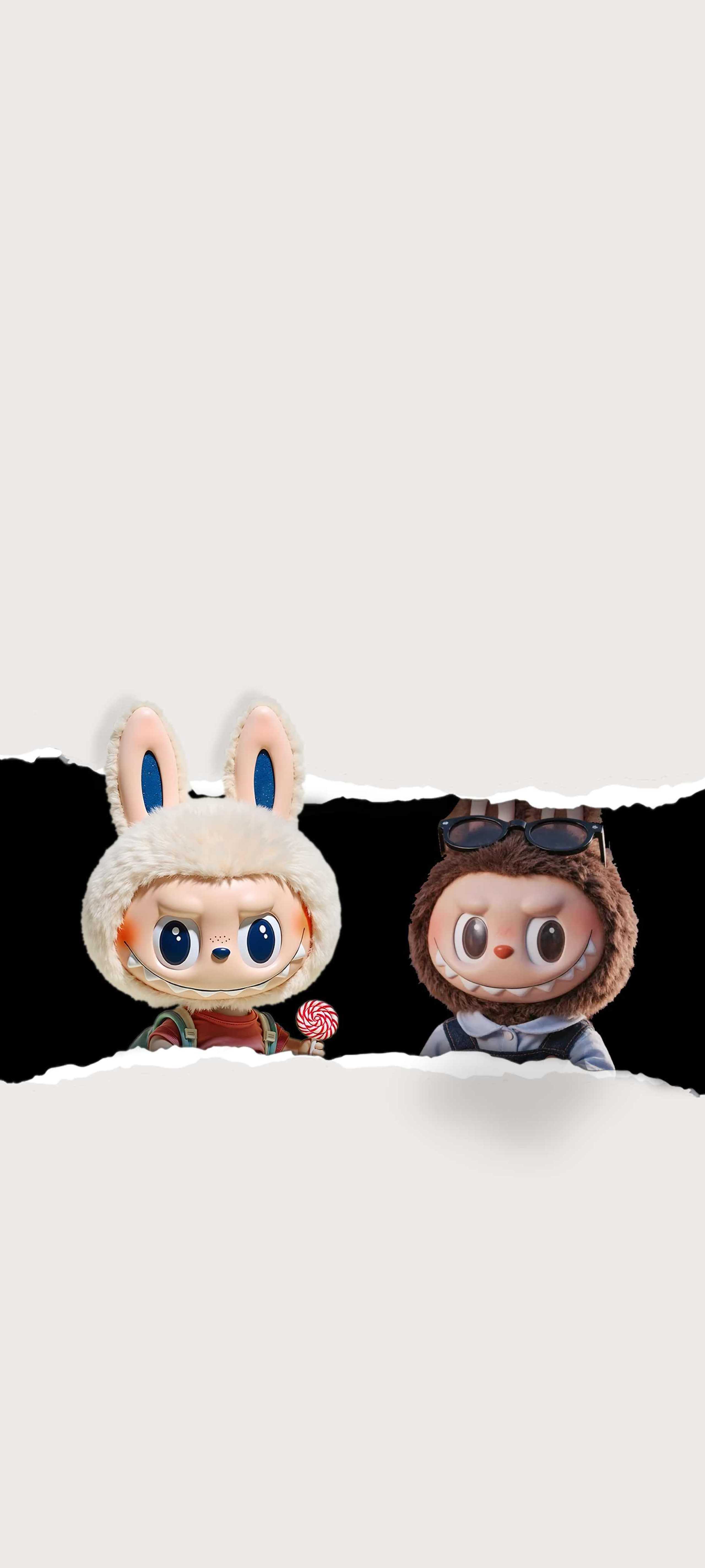 Breaking Out of the Screen - LABUBU's Sweet Adventure: The Encounter of Rabbit Ears and Sunglasses