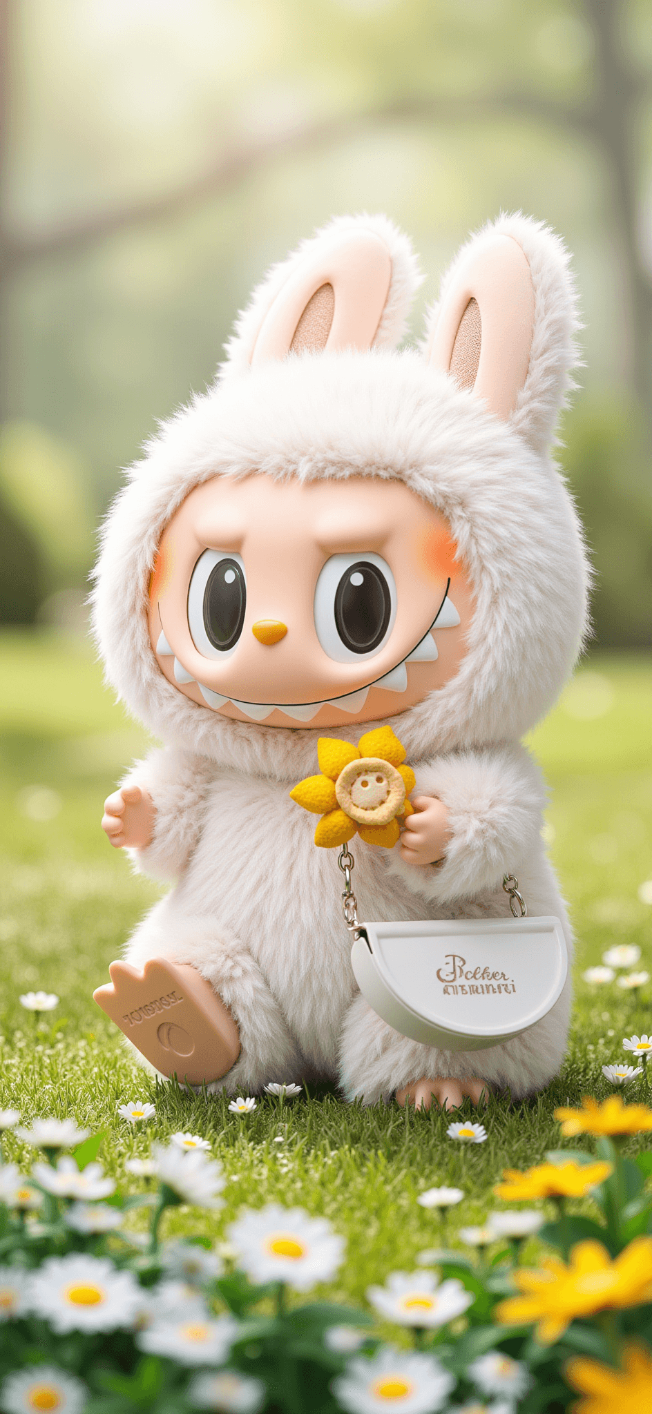 可爱Labubu手机壁纸 - Labubu playing in a