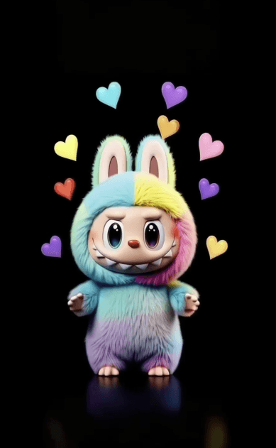 Радужные объятия Лабубу, посланника любви